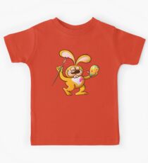 Easter Bunny Painting an Egg Kids Tee
