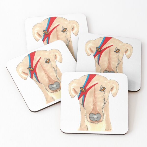 Item preview, Ziggy Stardog Poster and Clock designed and sold by JaneWrenArt.