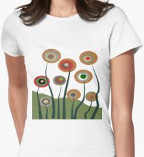 Whimsical Flowers Women's Fitted T-Shirt