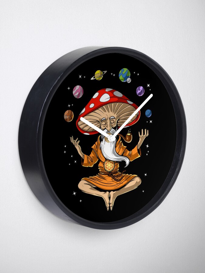 Alternate view of Magic Mushroom Buddha Clock