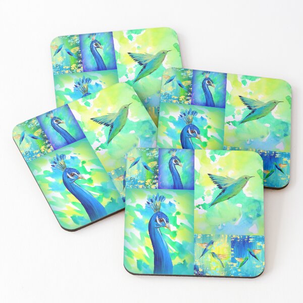 Aperçu de l'œuvre Housses de coussin bleues et vertes pour pièces de jet créée et vendue par CatherineJacobs.