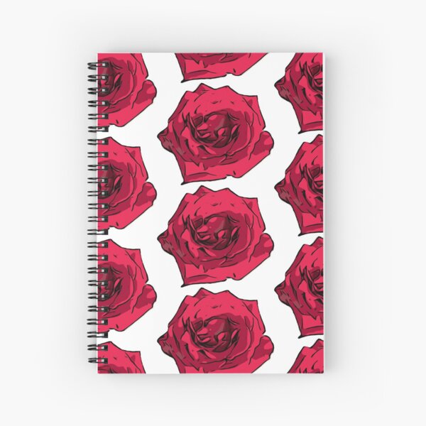 Rote Rose Illustration Spiralblock