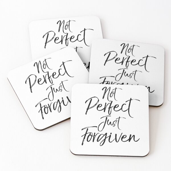 Item preview, Not Perfect Just Forgiven Christian Quote designed and sold by TNDesignStudio.