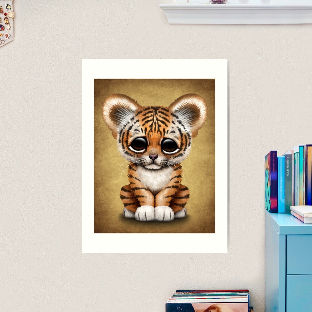 Cute Baby Tiger Cub Acrylic Print by Jeff Bartels - Fine Art America