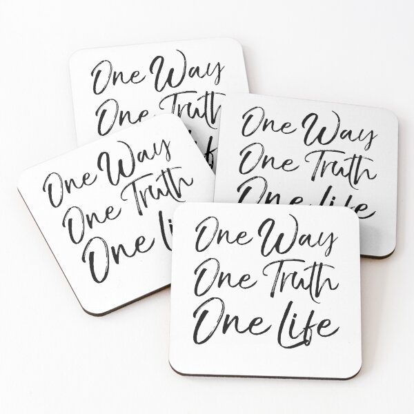 Item preview, One Way One Truth One Life Christian Quote designed and sold by TNDesignStudio.