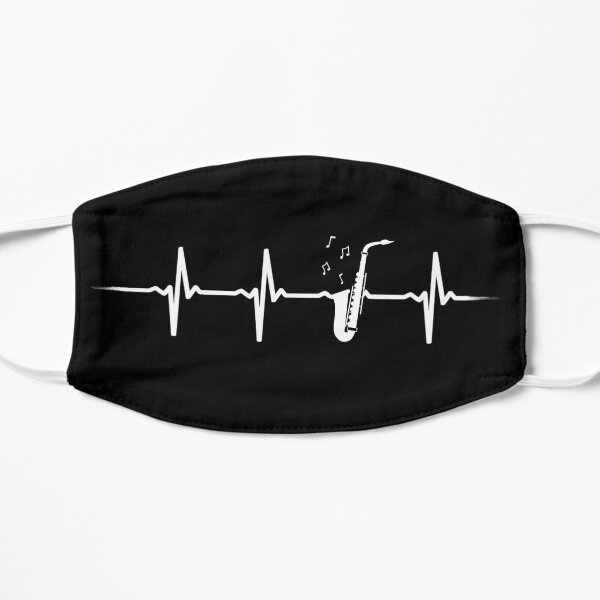 Saxophone Heartbeat Flat Mask