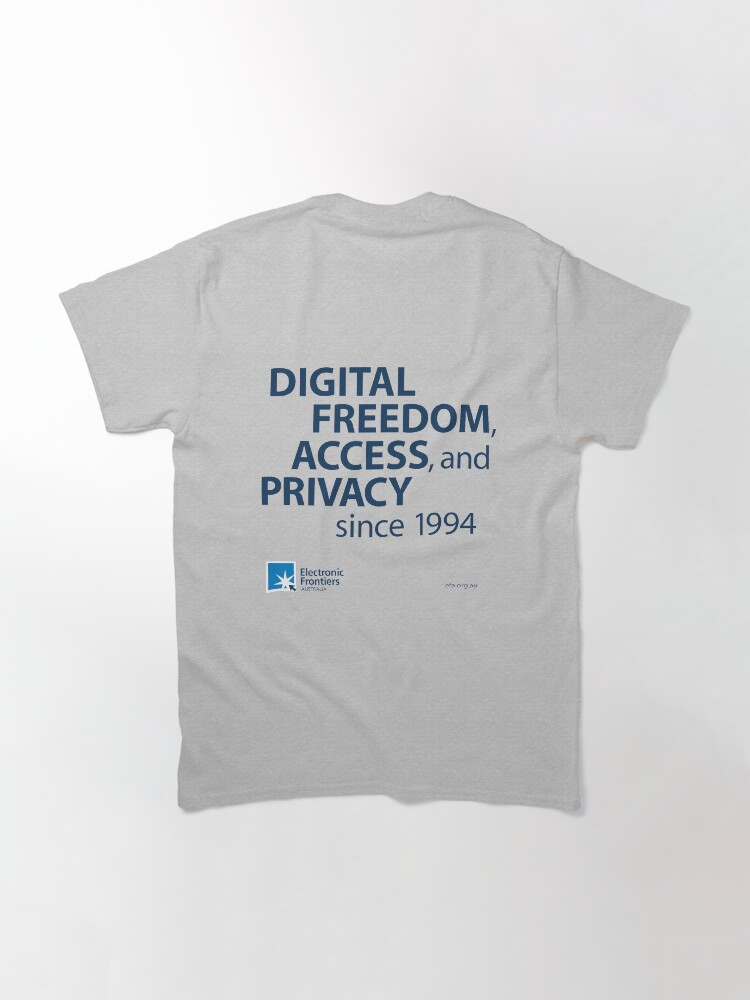 Alternate view of Electronic Frontiers Australia - Light Backgrounds Classic T-Shirt