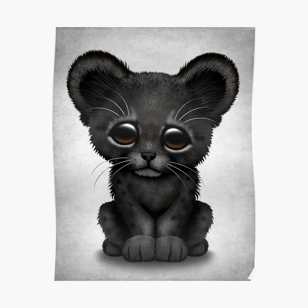 Impression Artistique Bebe Mignon Panthere Noire Par Jeffbartels Redbubble