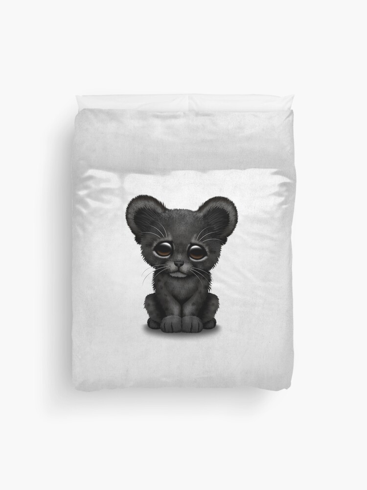 Housse De Couette Bebe Mignon Panthere Noire Par Jeffbartels Redbubble