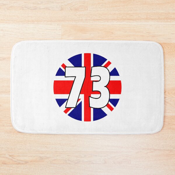 Aperçu de l'œuvre Drapeau britannique avec le numéro 73 - soixante-treize créée et vendue par AllShirts21.