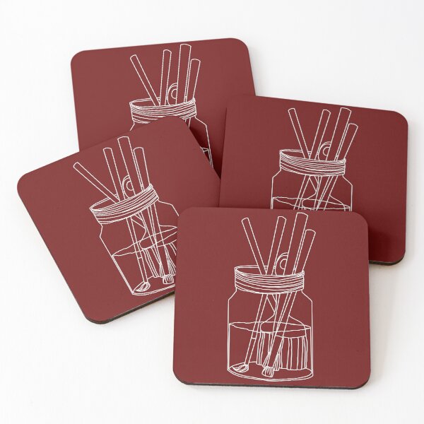 Item preview, Glass of Water With Paint Brushes - Art Supplies designed and sold by HighFives555.