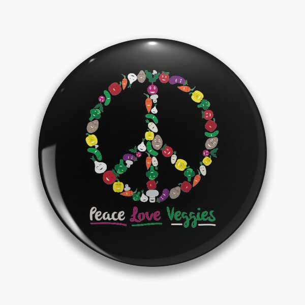 Item preview, Peace Love Veggies Vegetable Lover Gift For Vegans designed and sold by Creekman Designs.