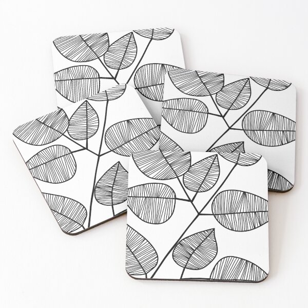 Item preview, Botanical Line Art Drawing - Bold Leaves designed and sold by Melody Watson.