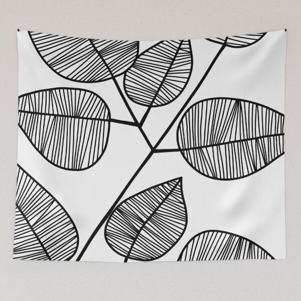 Item preview, Botanical Line Art Drawing - Bold Leaves designed and sold by Melody Watson.