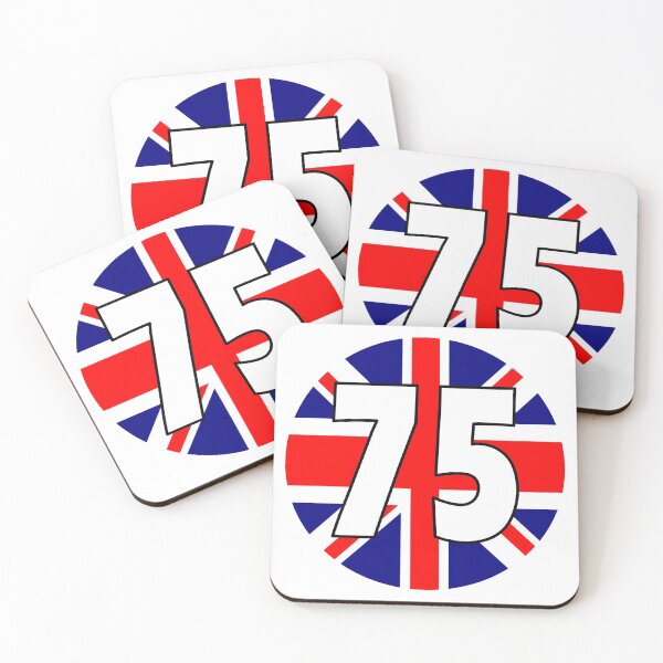 Item preview, UK flag with number 75 - seventy five designed and sold by AllShirts21.