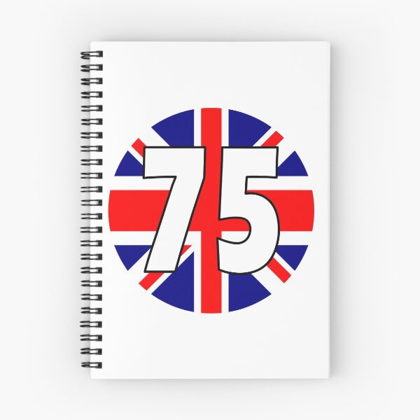 Item preview, UK flag with number 75 - seventy five designed and sold by AllShirts21.