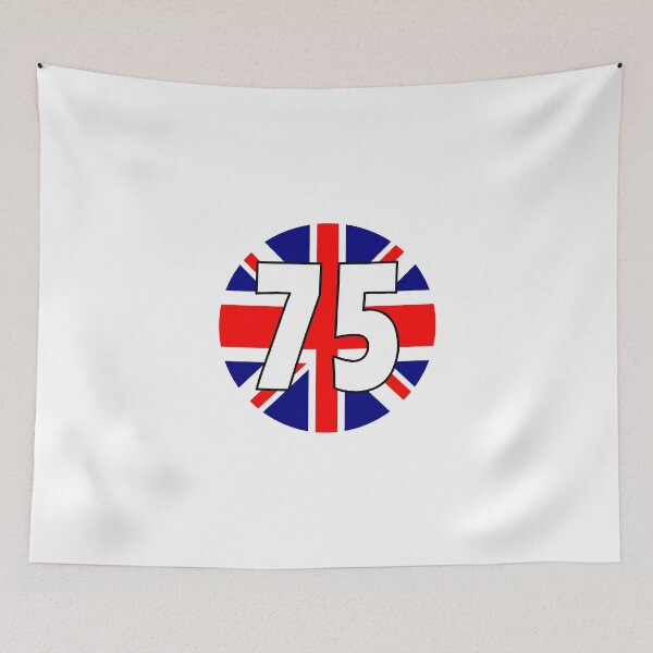 Item preview, UK flag with number 75 - seventy five designed and sold by AllShirts21.