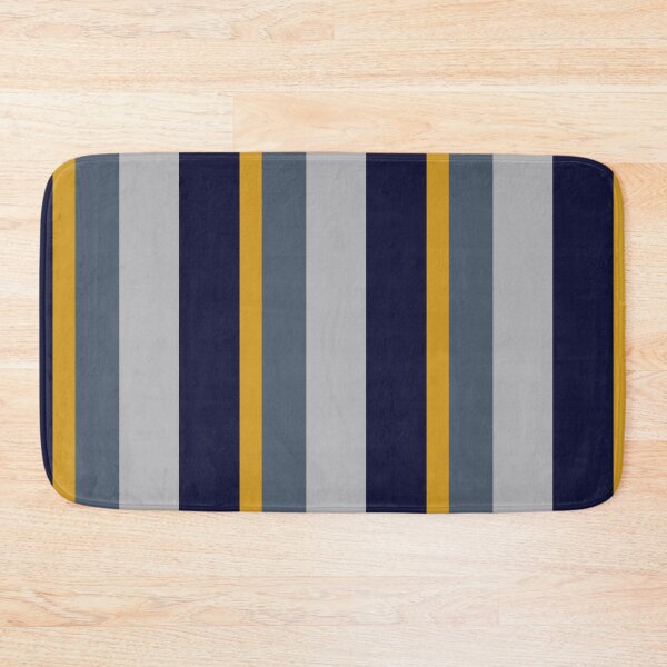 Item preview, Navy Blue and Mustard Yellow Vertical Stripe designed and sold by thesnowwhyte.