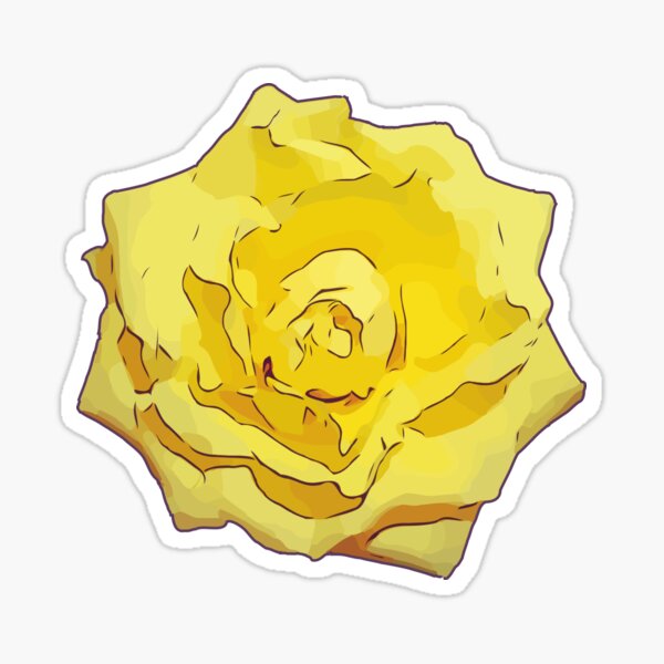 Blumen Design gelbe Rose – MY STYLE IS YELLOW Sticker