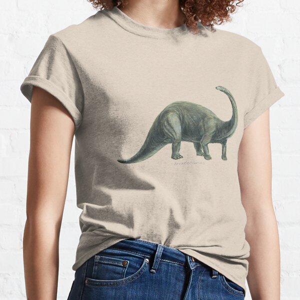 Airbrush T Shirt Pterodactyls with Palms with Name Dinosaurs Brontosaurus 