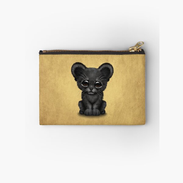 Item preview, Cute Baby Black Panther Cub on Brown designed and sold by JeffBartels.