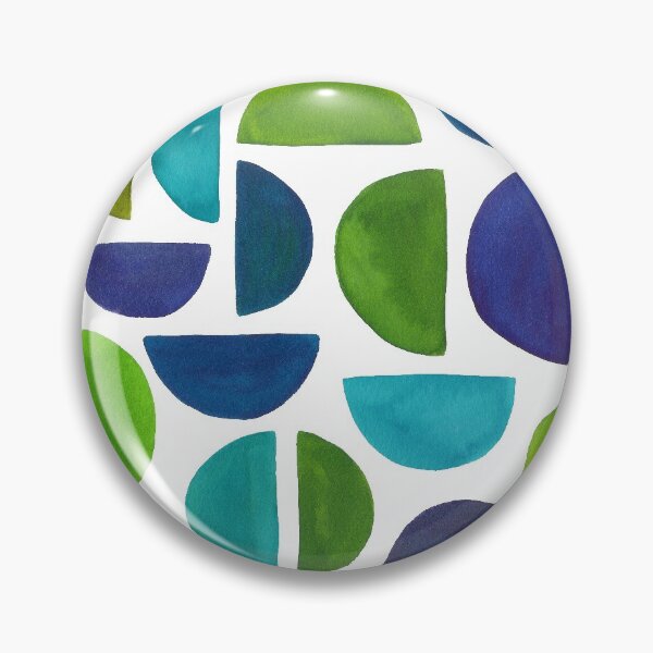 Item preview, Blue Green Semi Circles designed and sold by Sally Cummings.