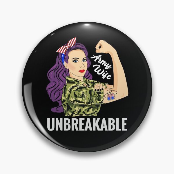 Item preview, Army Wife Unbreakable Strong Woman Gift Military designed and sold by ZNOVANNA.