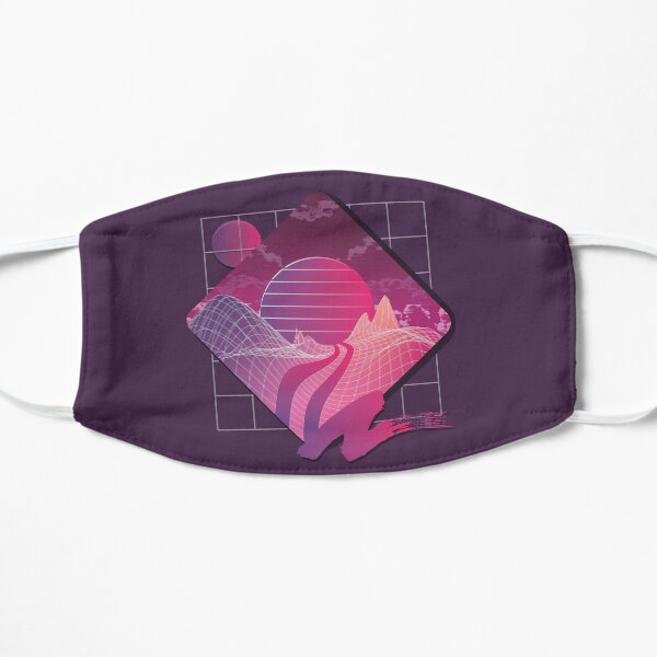 RETROWAVE LANDSCAPE Flat Mask