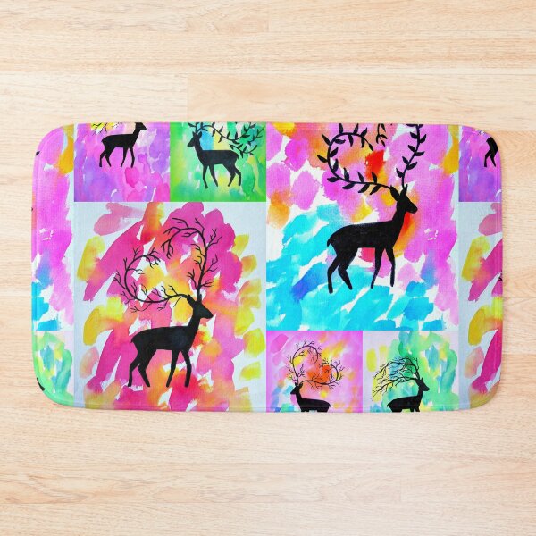 Item preview, Deer prints with crazy antlers designed and sold by cathyartist.