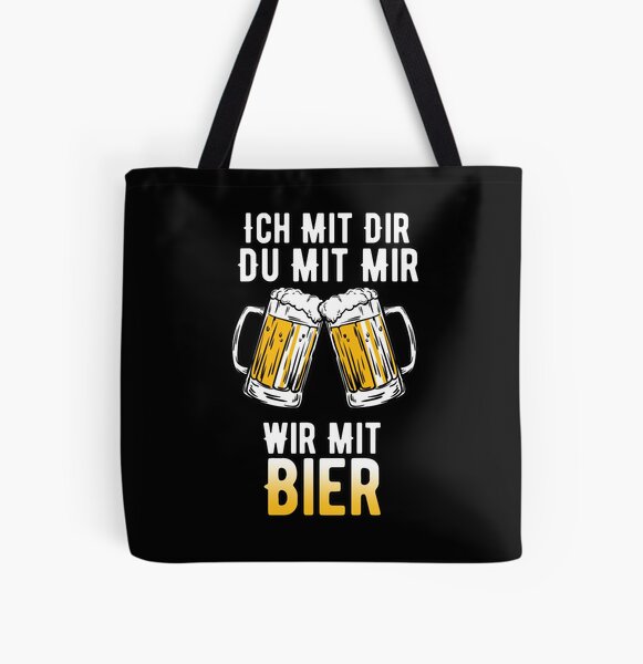 Stofftasche mit Bier Spruch Saufen Alkohol Betrinken Biertrinker von  JonasDesign