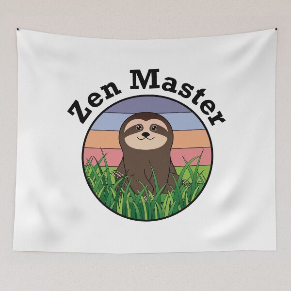 Item preview, Zen Master Cute Sloth Meditating designed and sold by Happy Puppy Print On Demand.