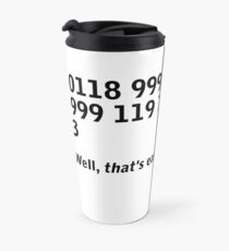 Taza de viaje IT Crowd - servicios de emergencia