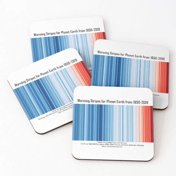 Item preview, Warming Stripes for the planet from 1850-2019 designed and sold by Tongue-in-Cheek.