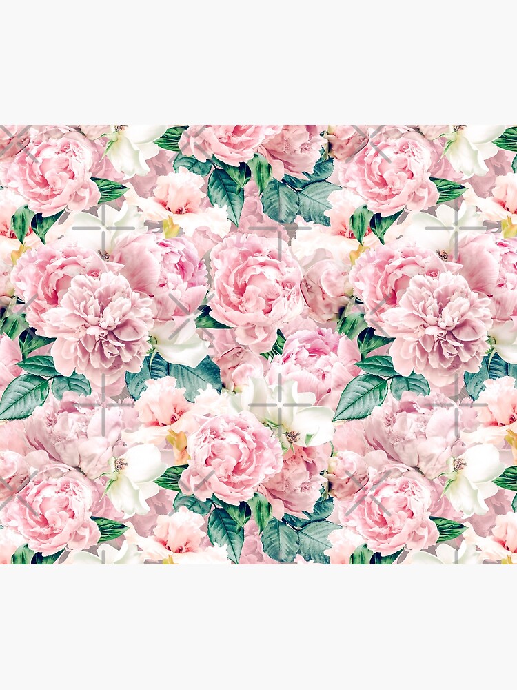 Vintage Blush Real Peonies Pattern by UtArt