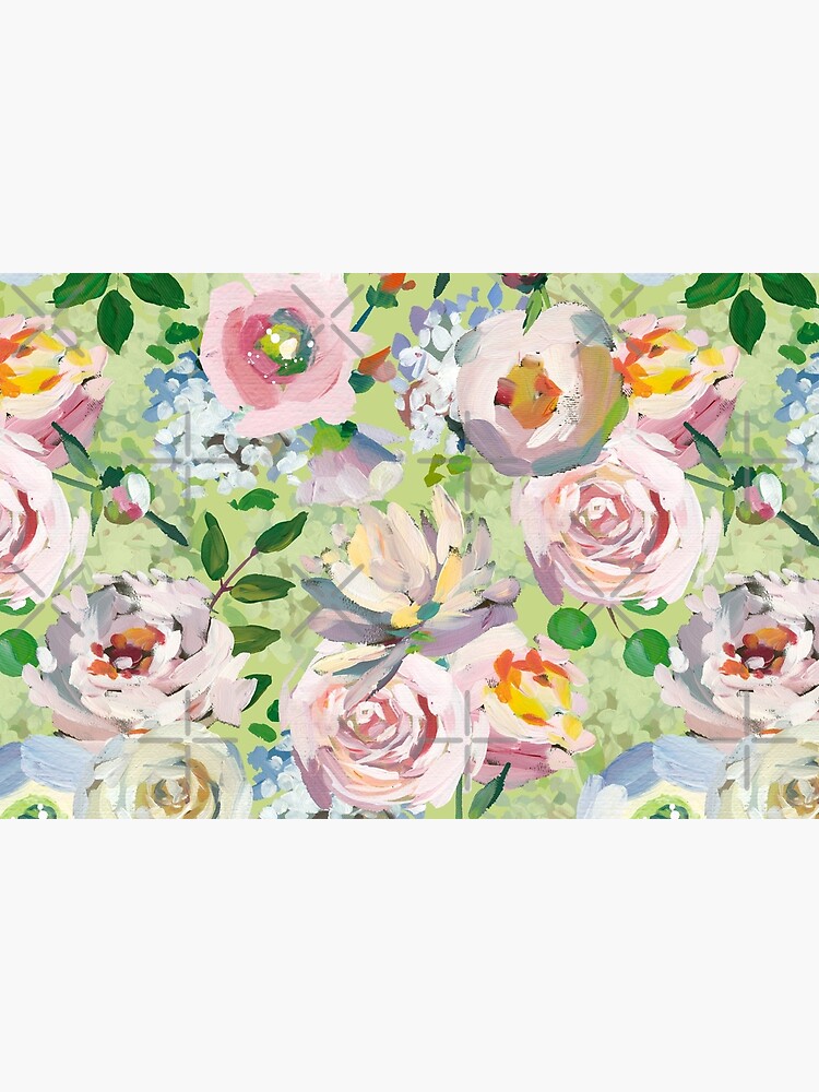 Van Gogh Roses Pattern Green by UtArt