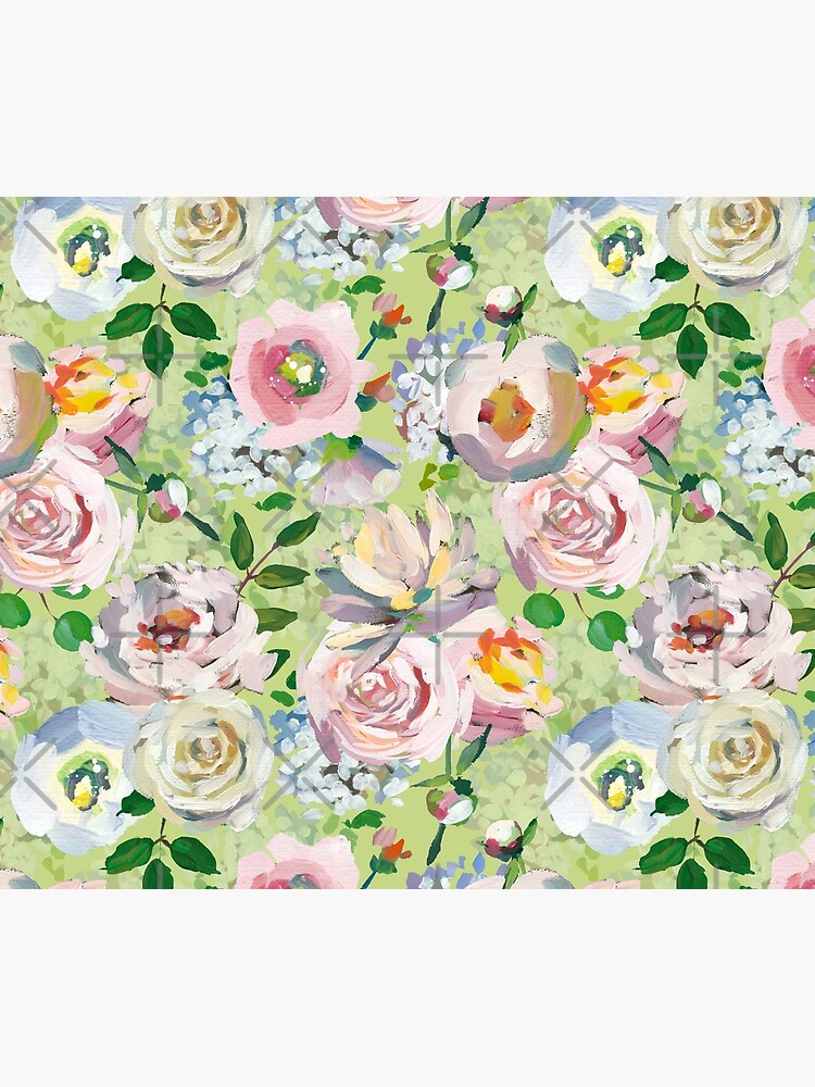 Van Gogh Roses Pattern Green by UtArt