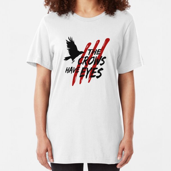 The Crows Have Eyes III (black font) Slim Fit T-Shirt