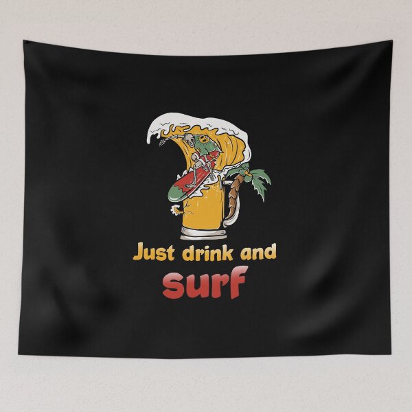 Item preview, Drinking booze beer surfing surfers designed and sold by JonasDesign.