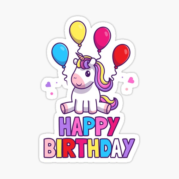 Stickers Sur Le Theme Cheval Joyeux Anniversaire Redbubble