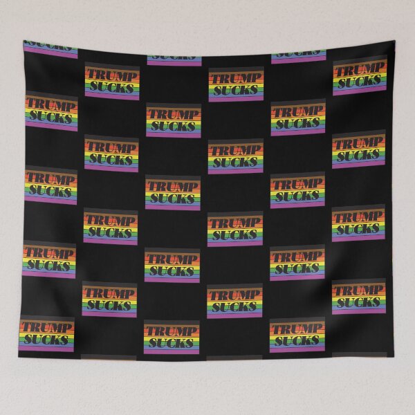 Item preview, Trump Sucks Rainbow Flag LGBT  designed and sold by djkirei.