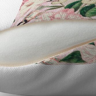 Alternate view of UtART - Vintage Peonies Spring Flower Pattern Pink Sepia Throw Pillow