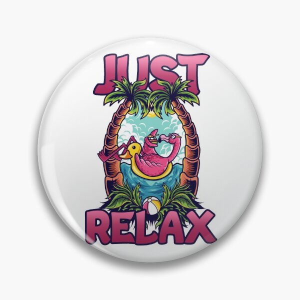 Artikelvorschau, Flamingo Chillen Relaxen Urlaub Spruch entworfen und verkauft von JonasDesign.