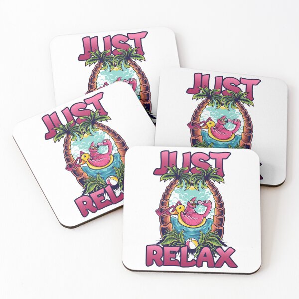Item preview, Flamingo Chilling Relaxing Vacation Saying designed and sold by JonasDesign.