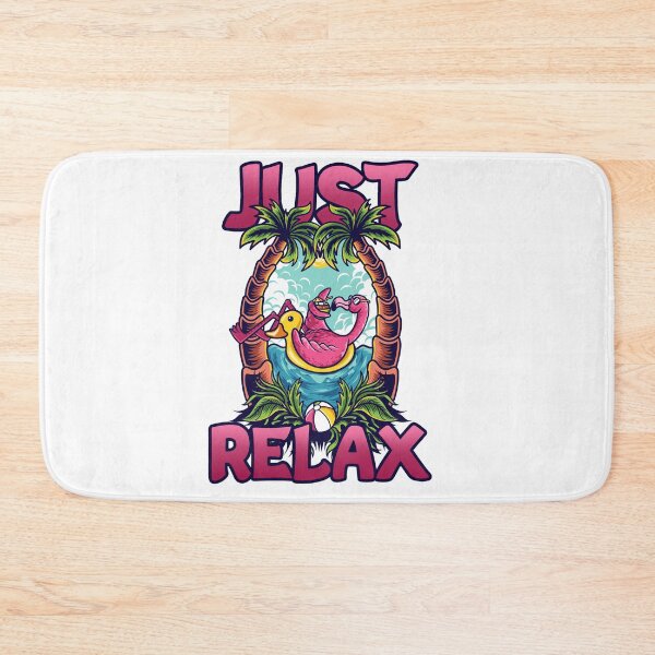 Item preview, Flamingo Chilling Relaxing Vacation Saying designed and sold by JonasDesign.