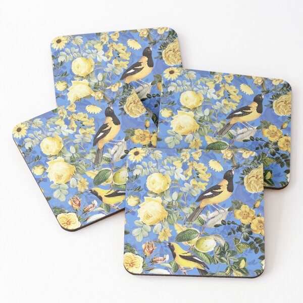 Item preview, Antique Blue And Yellow Botanical Flower Rose Botanical Garden Nightgarden designed and sold by UtArt.