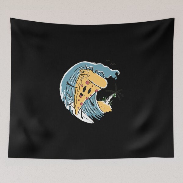 Item preview, Pizza surf surfing surfboard surfer designed and sold by JonasDesign.