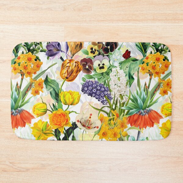 Item preview,  Vintage Pattern With Springflowers And Blossoms Botanical Garden White Nightgarden designed and sold by UtArt.