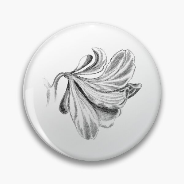 Item preview, Amaryllis Flower Christmas Pencil Drawing Pattern designed and sold by Ivy Lily Art.