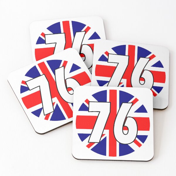 Item preview, UK flag with number 76 - seventy six designed and sold by AllShirts21.