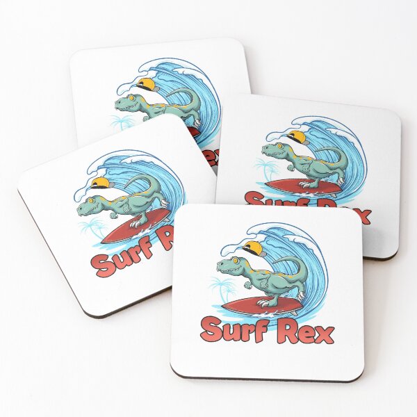 Item preview, Surf Rex Surfing Dino Dinosaur Surfer designed and sold by JonasDesign.
